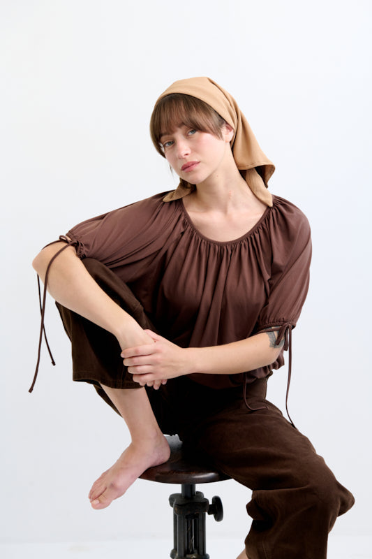 Tahalia Long Headband – Camel
