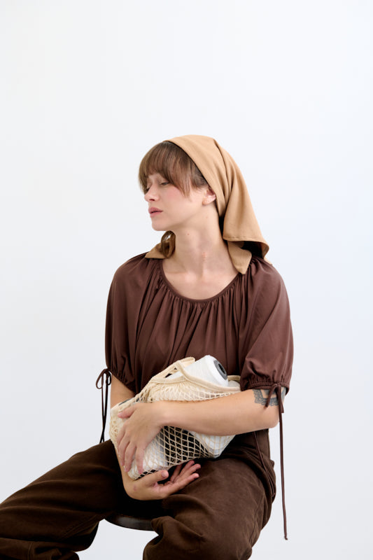 Tahalia Long Headband – Camel
