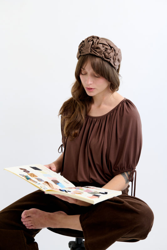 Ellen Wide Headband – Brown