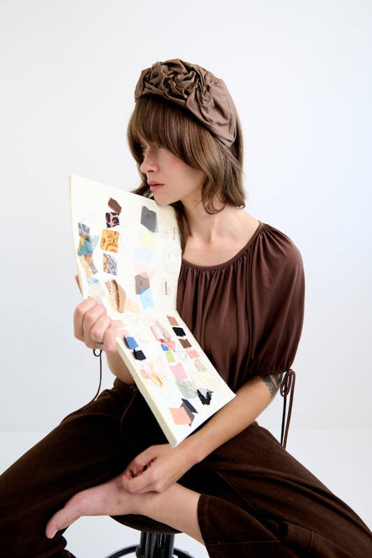 Ellen Wide Headband – Brown