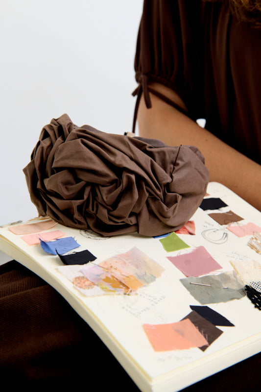 Ellen Wide Headband – Brown