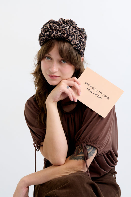 Renne Wide Headband – Dark Leopard