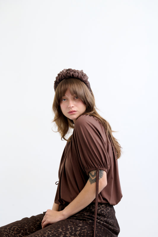 Renne Narrow Headband – Chocolate Brown