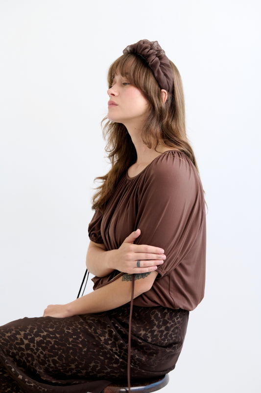 Renne Narrow Headband – Chocolate Brown