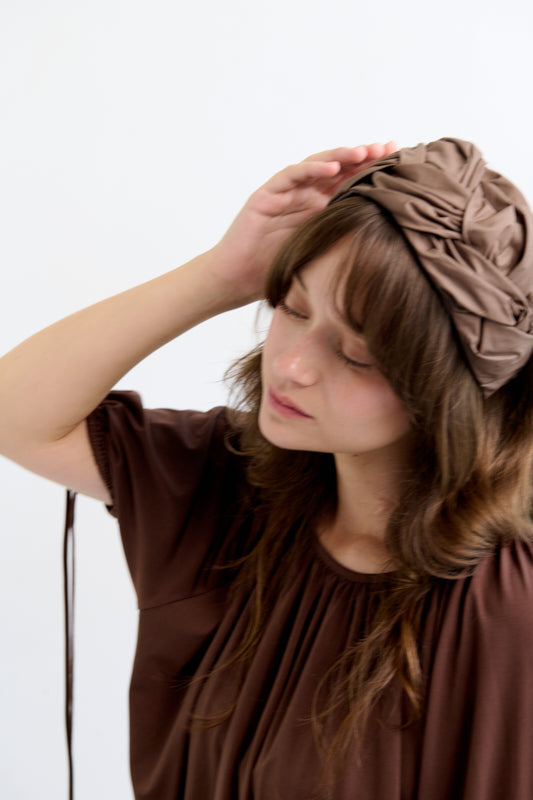 Luna Wide Headband – Brown