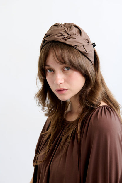 Luna Wide Headband – Brown