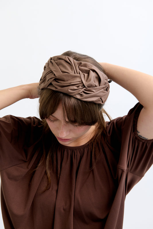 Luna Wide Headband – Brown