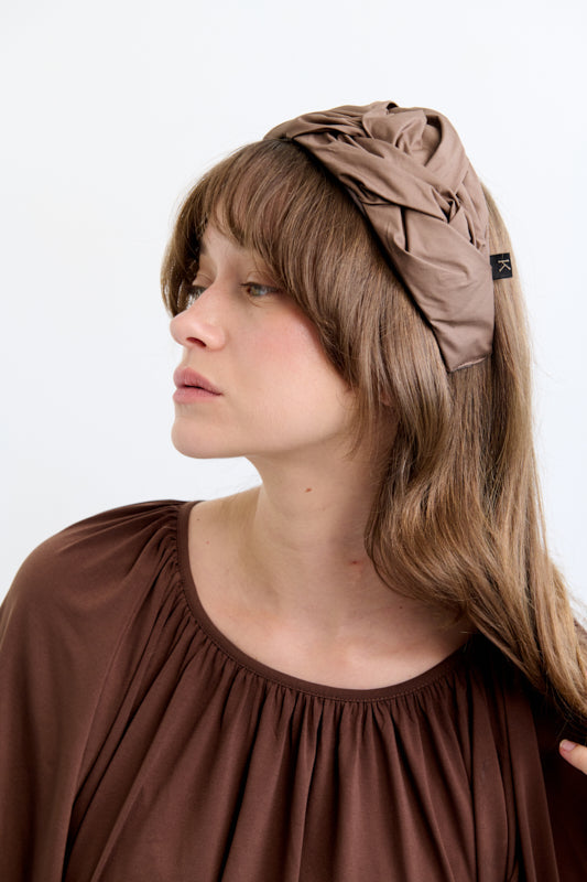 Luna Wide Headband – Brown