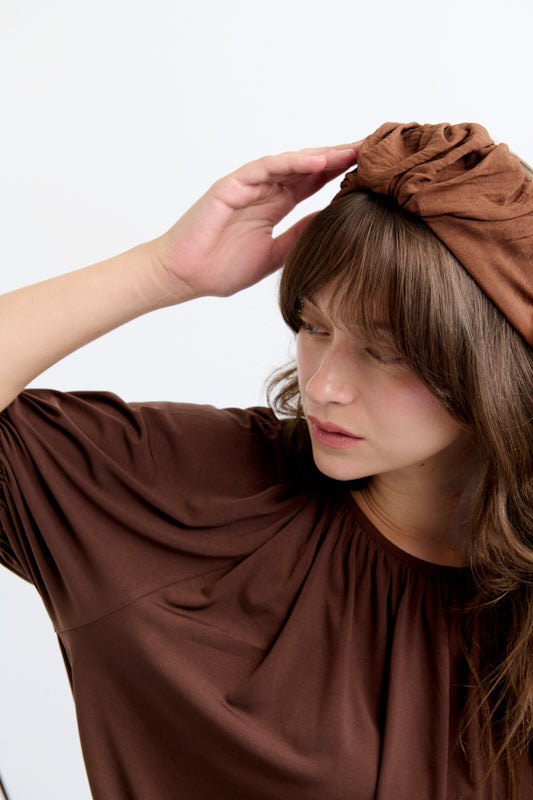 Celine Medium Headband – Brown