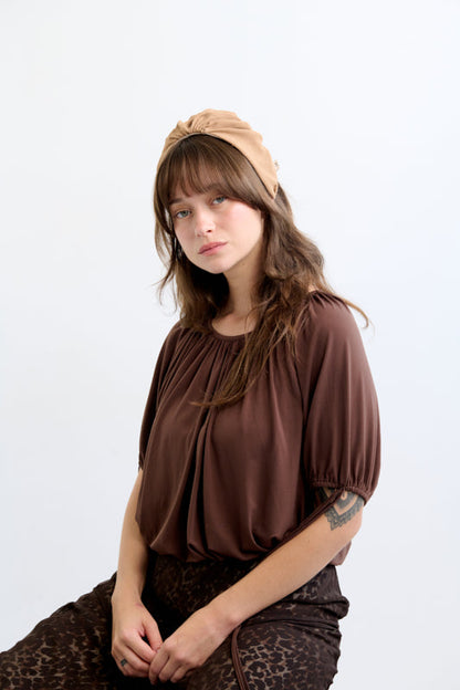 Celine Medium Headband – Camel