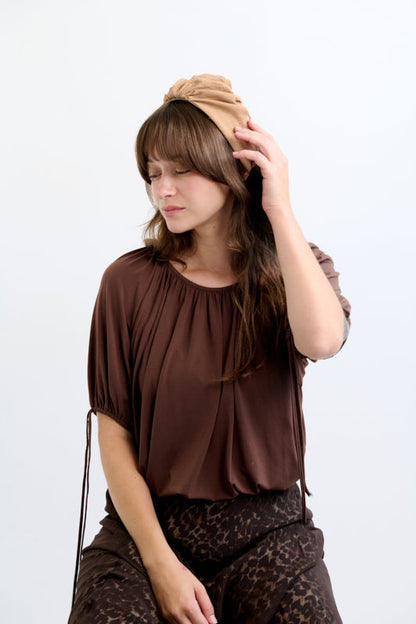 Celine Medium Headband – Camel