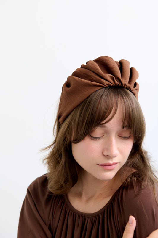 Celine Wide Headband – Brown