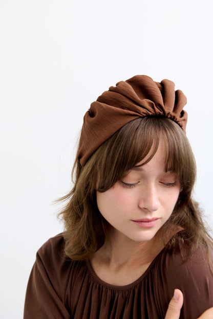 Celine Wide Headband – Brown