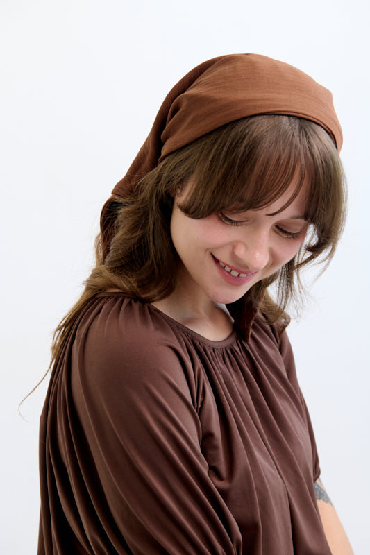 Tahalia Long Headband – Brown
