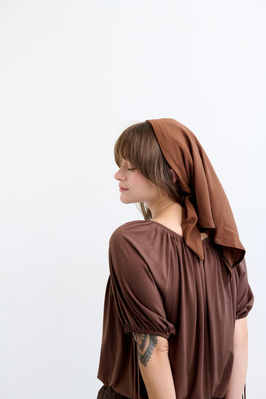 Tahalia Long Headband – Brown