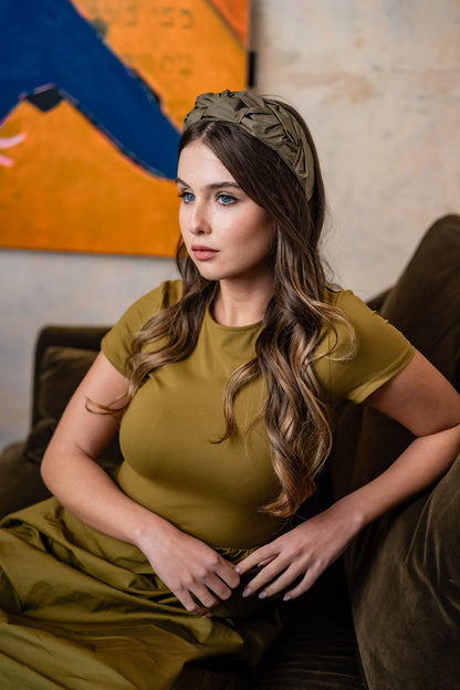 Luna Medium Olive Green Headband