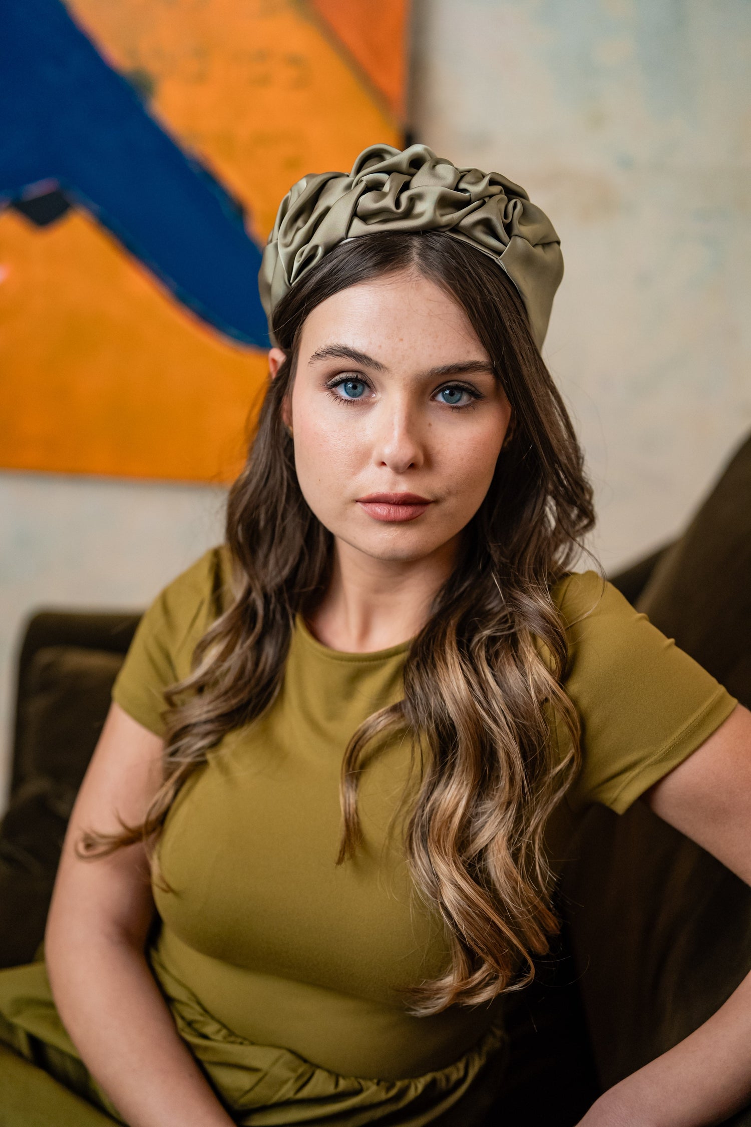Ellen Medium Smoky Green Headband