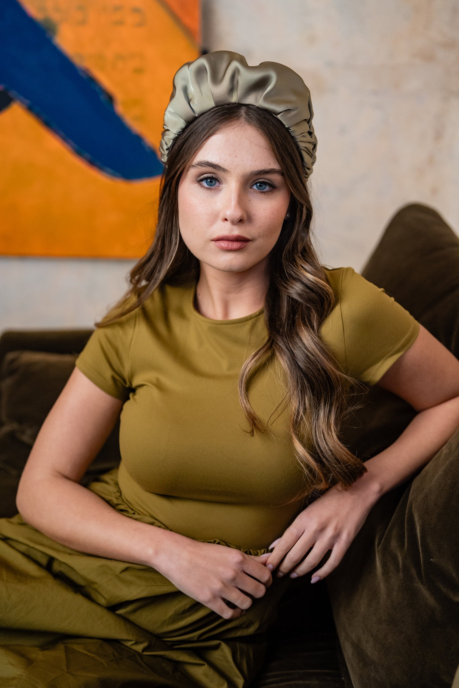 Jan Medium Smoky Green Headband