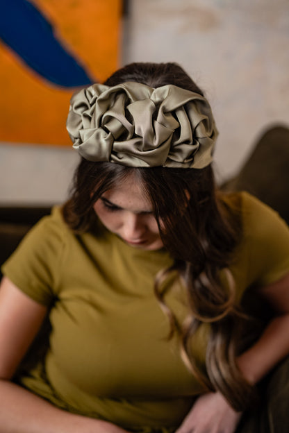 Ellen Wide Smoky Green Headband