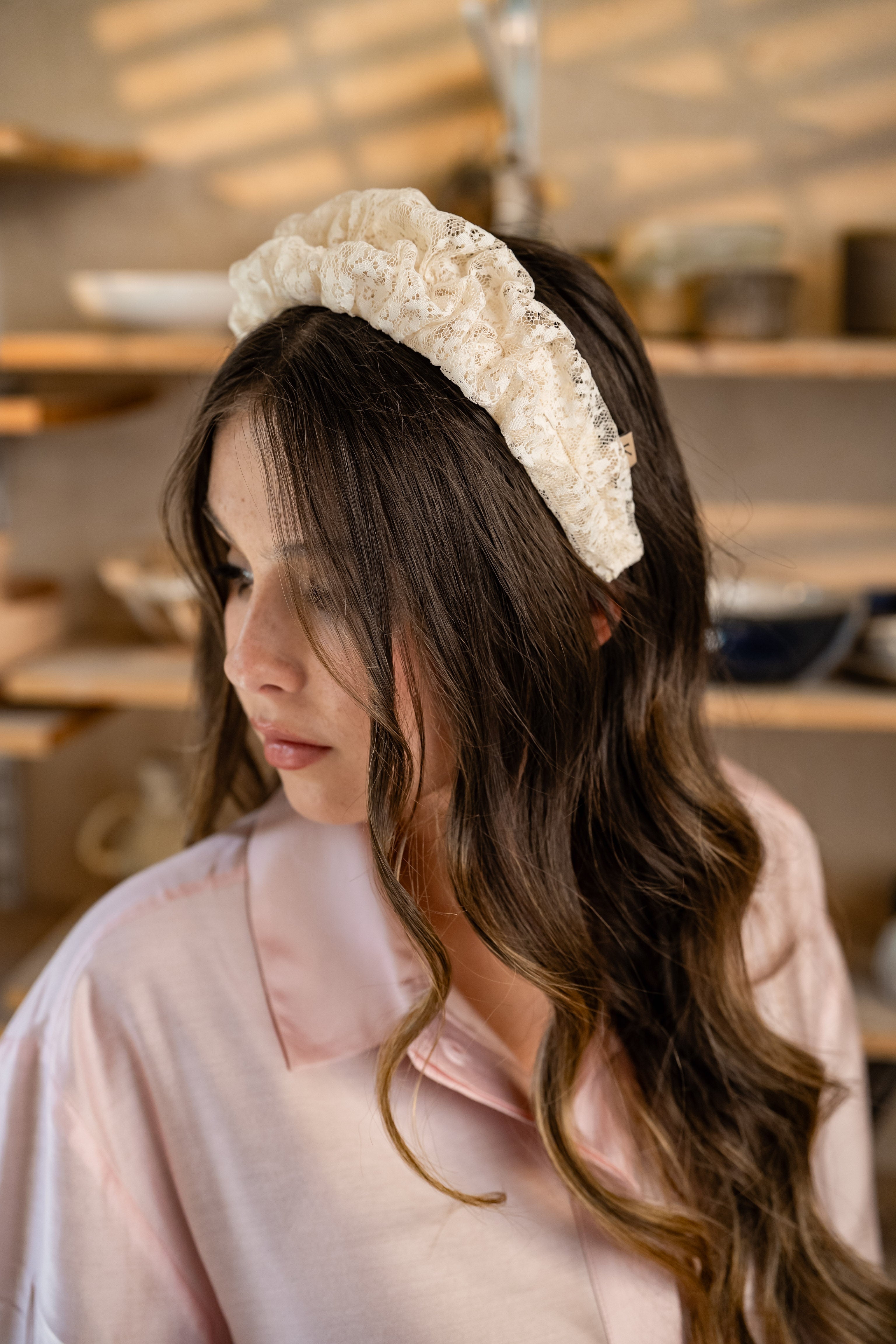 Renee Narrow Butter Lace Headband