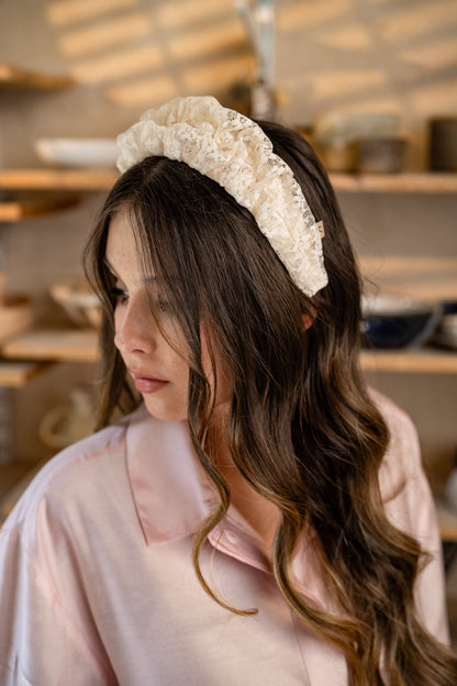Renee Narrow Butter Lace Headband