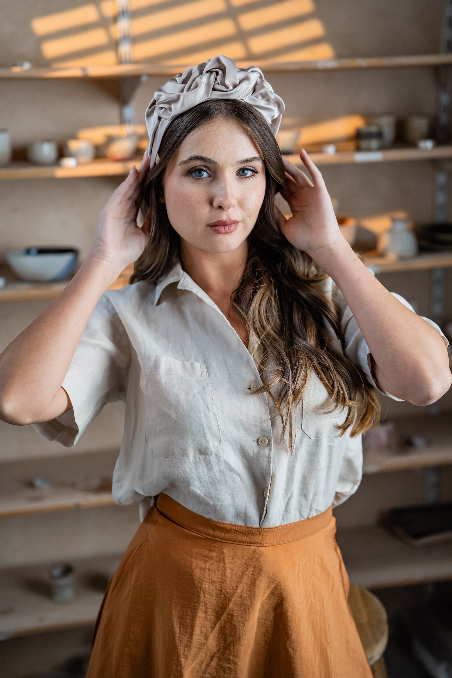Ellen Wide Stone Headband