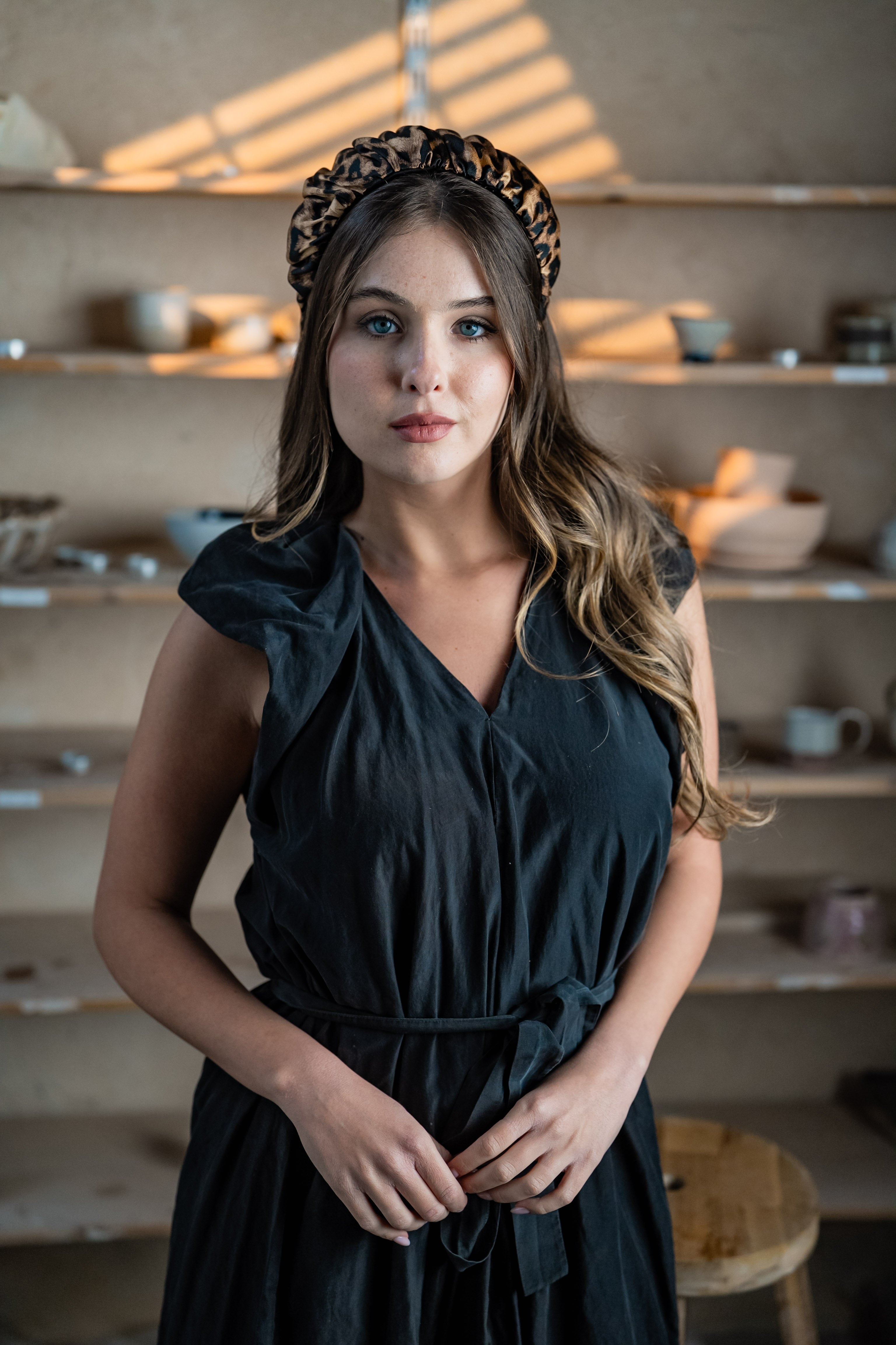 Mila Leopard Tie Headband