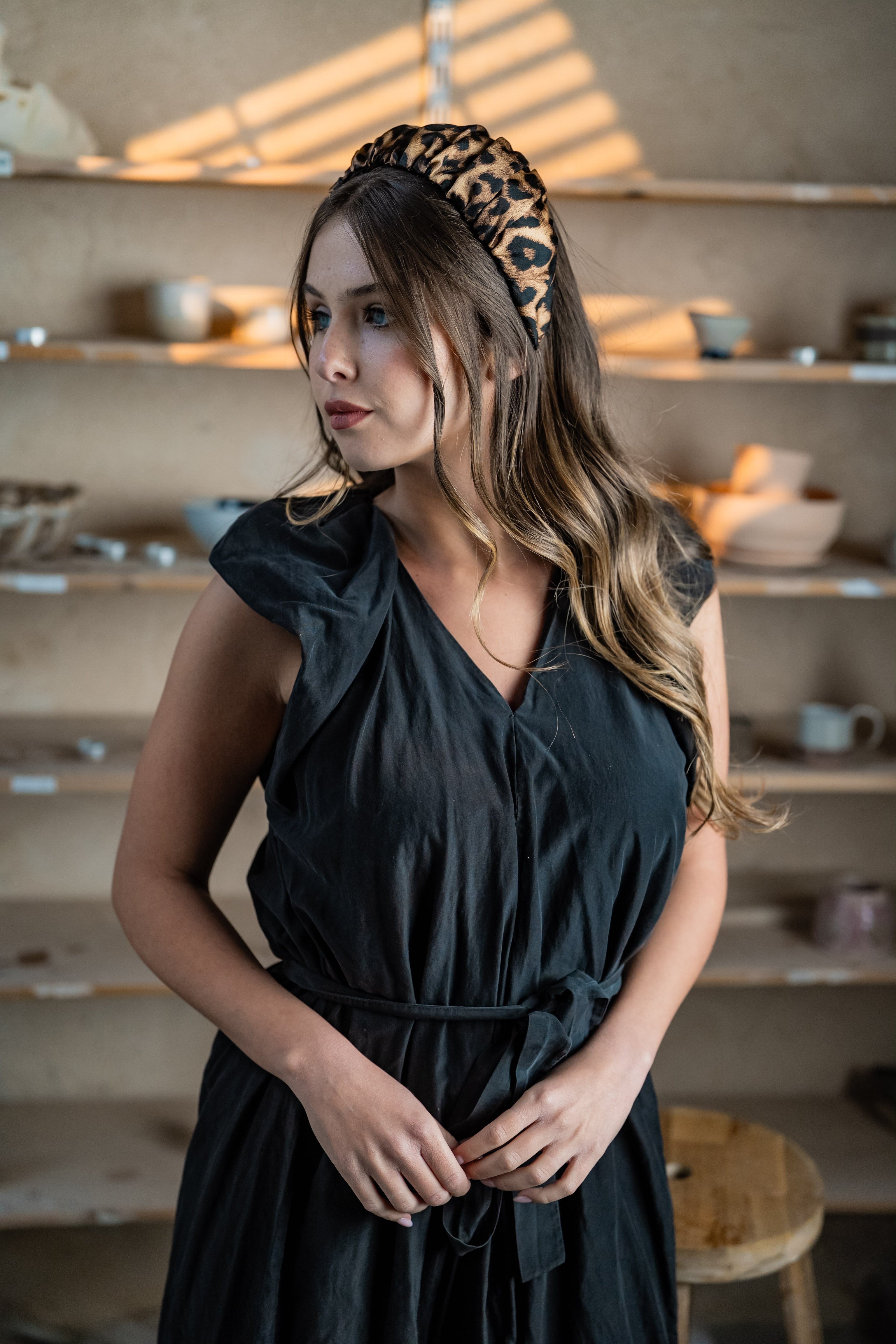 Mila Leopard Tie Headband
