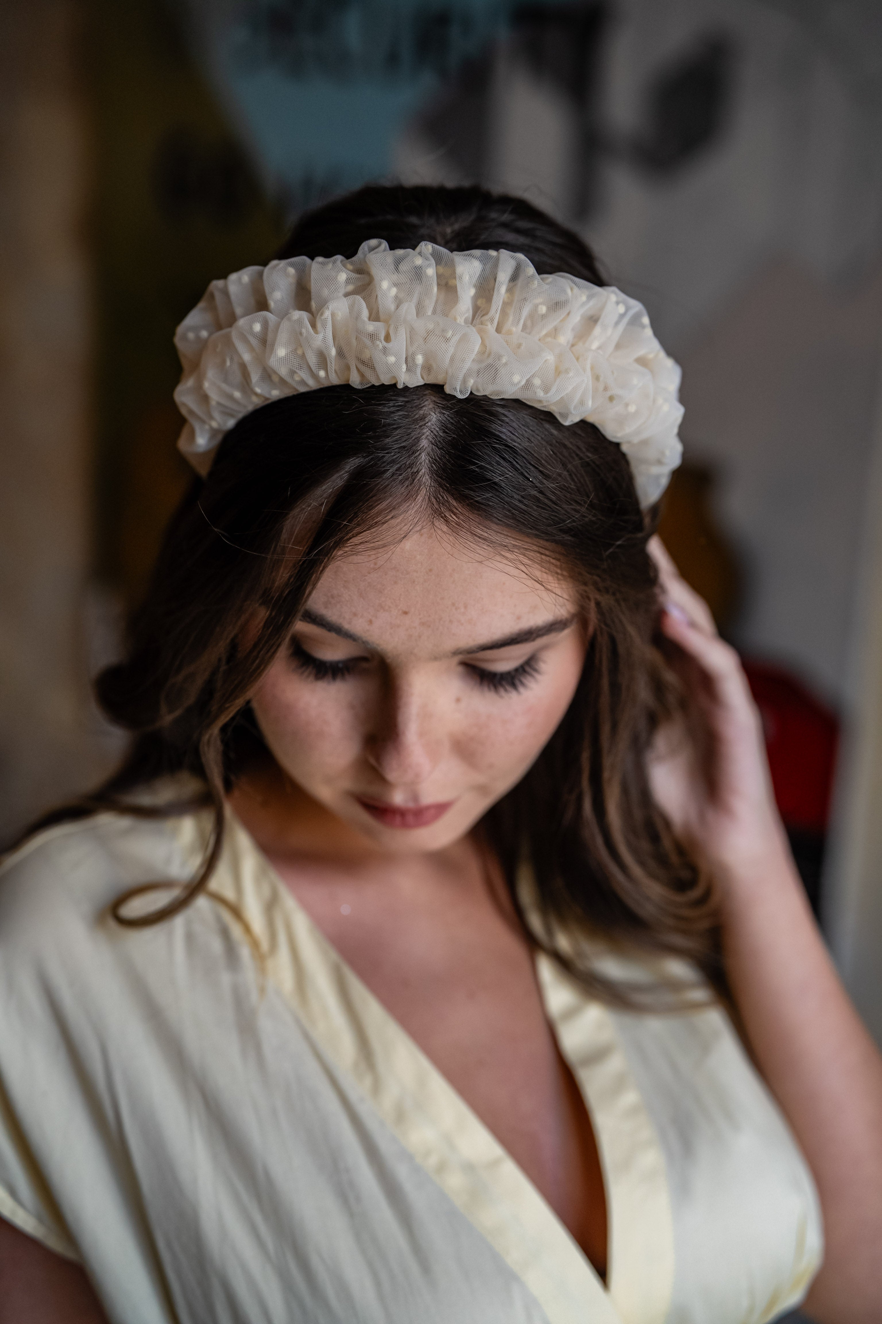 Renee Petite Butter Polka Dot Headband