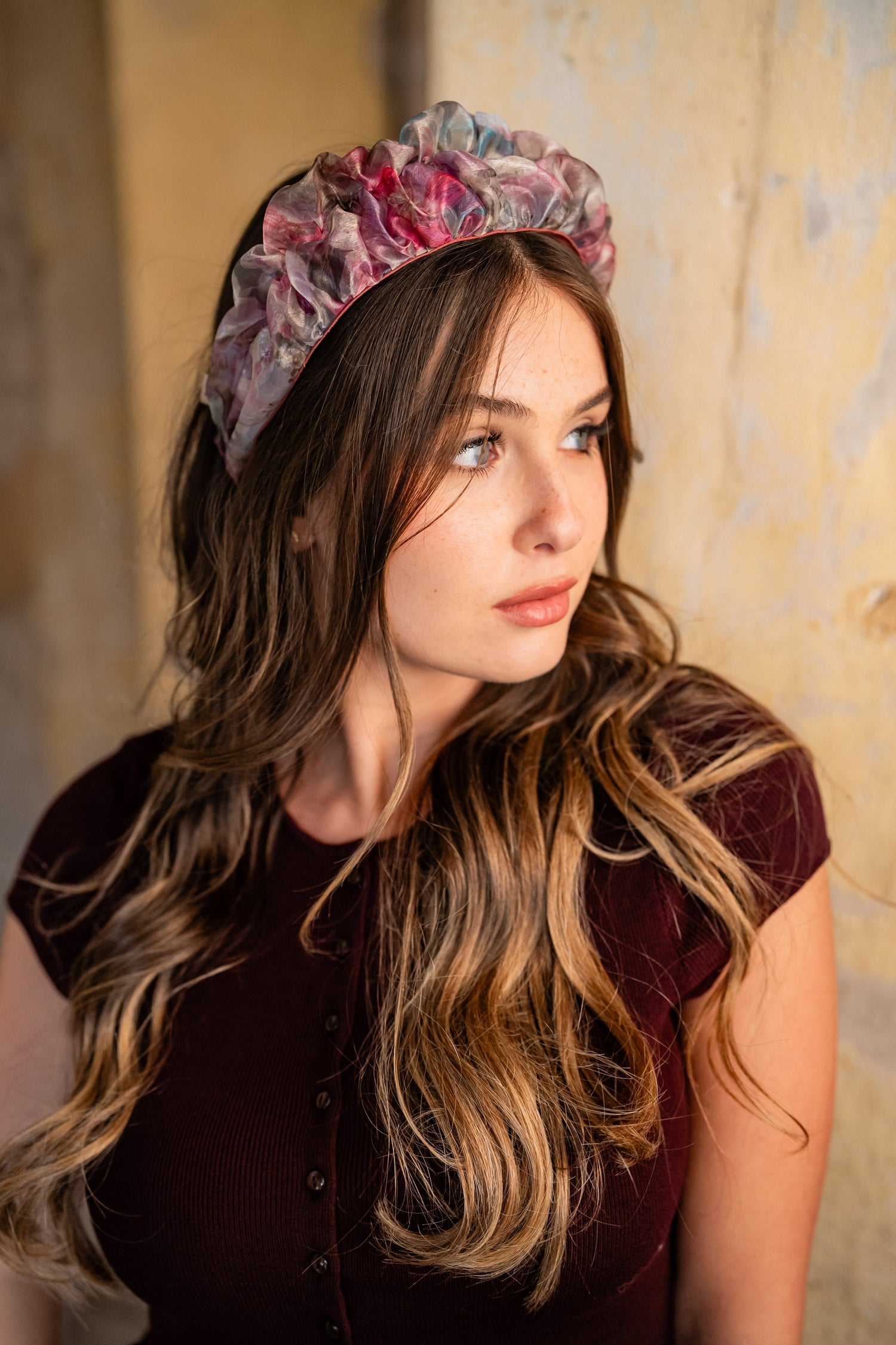 Renee Narrow Floral Headband -Agena