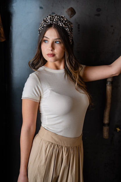 Renee Wide Wild Leopard Headband