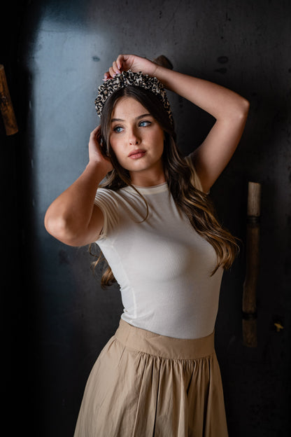 Renee Wide Wild Leopard Headband