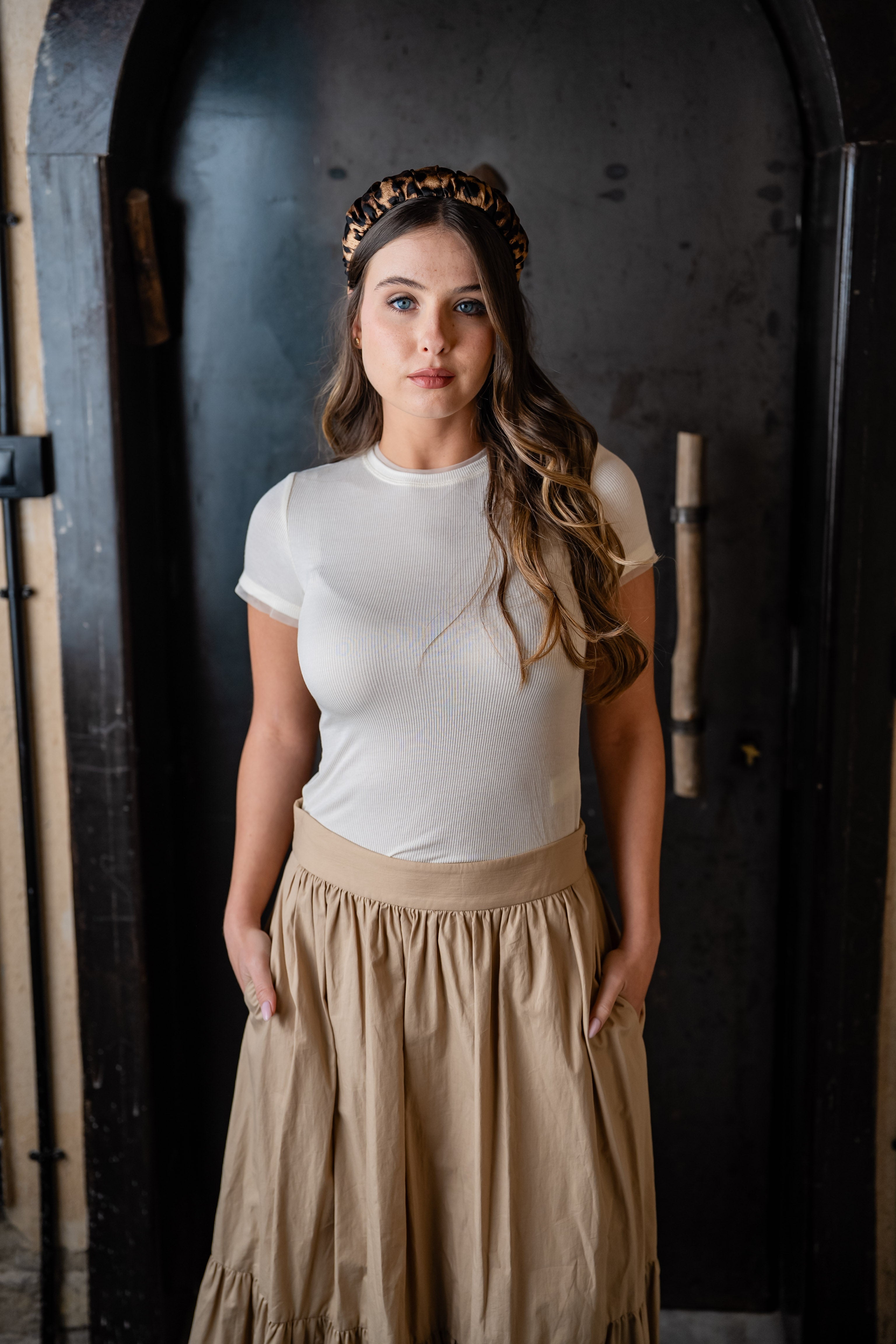 Mila Narrow Leopard Headband