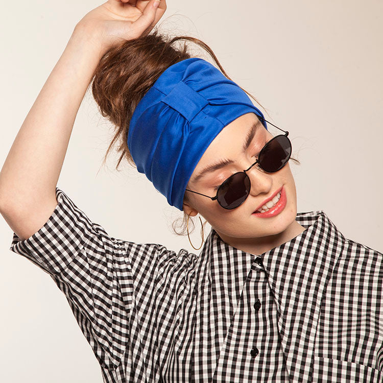 Mai Velcro Headband, Blue