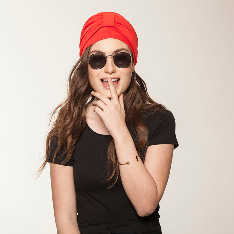 Mai Velcro Headband, Red