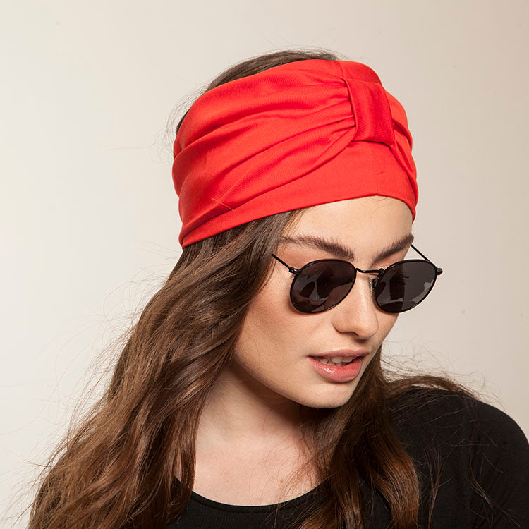 Mai Velcro Headband, Red