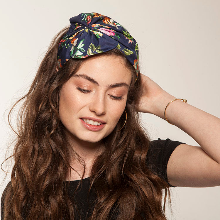 Narkis Headband, Blue Floral