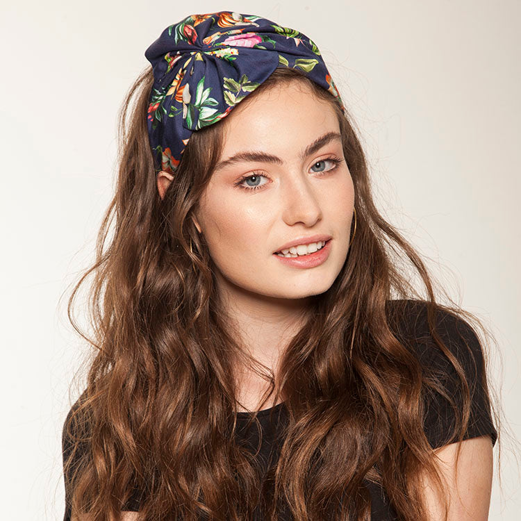 Narkis Headband, Blue Floral