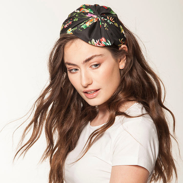 Narkis Headband, Black Floral